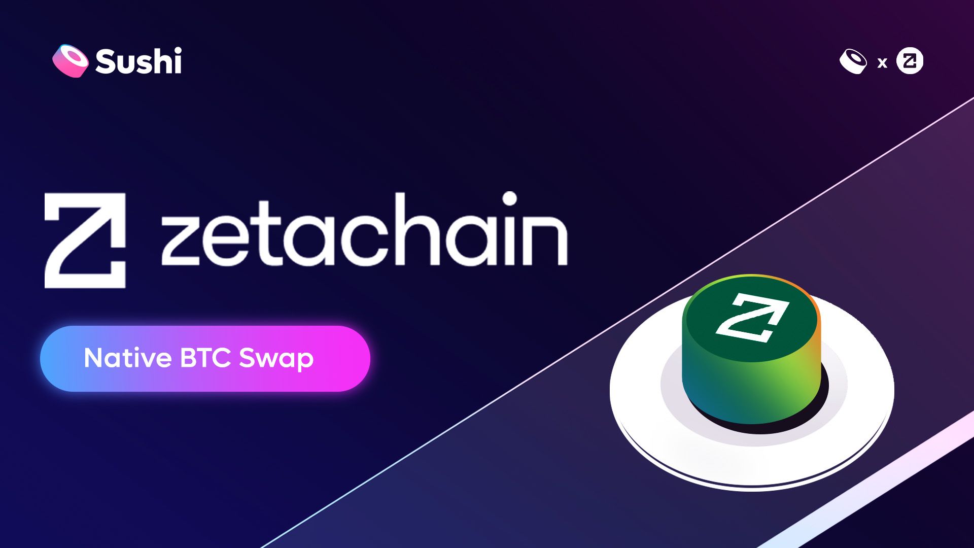 Sushi partners with ZetaChain for first native BTC support | Sushi 🍣